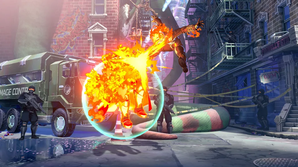 MARVEL Tōkon: Fighting Souls in-match HUD and control prompts